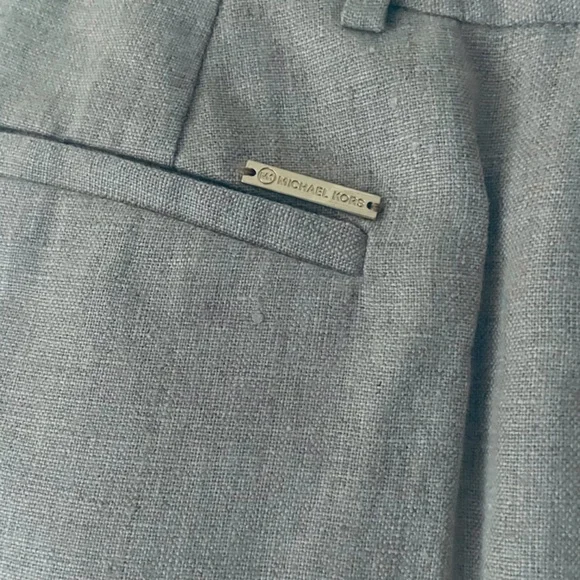 NWT MICHAEL Michael Kors Size 0 Flax Linen Wide-leg Trousers - Picture 6 of 12
